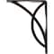 Ekena Millwork Miller Wrought Iron Bracket, (Single center brace), Antiqued Bronze 1 1/2"W x 5 1/2"D x 8"H BKTM01X05X08SMIABZ - alternate 3